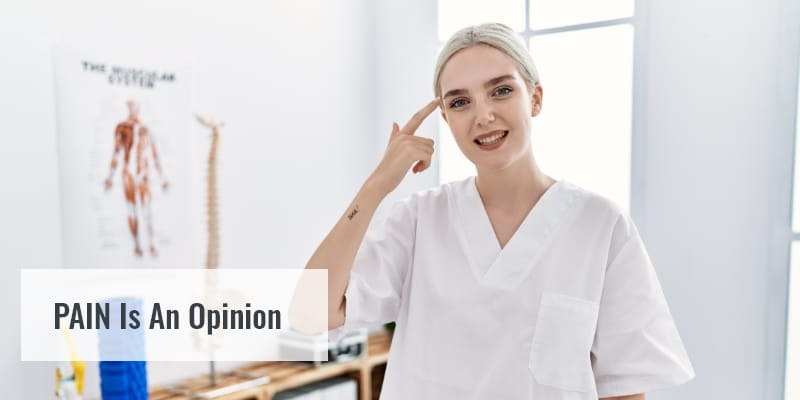 Cover image for the post titled 'Pain is an Opinion'.